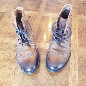 Clarks Two Toned Brown Tie Boots